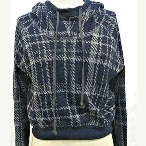 Red 23 Plaid Hoodie, Navy, NEW
